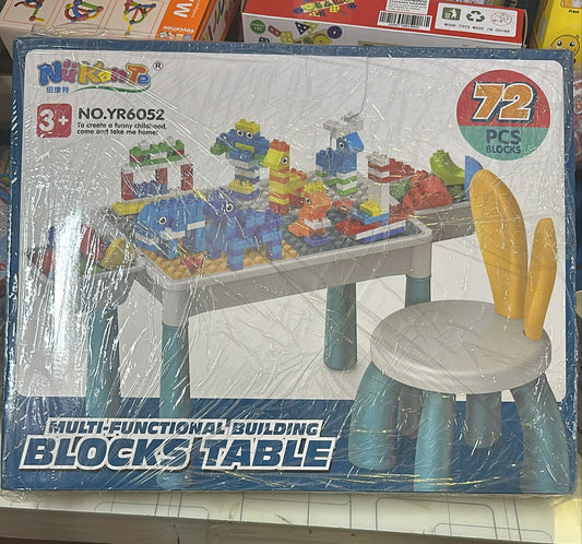 Multi - Functional Kids Building Blocks Table & Chair Set - DAILY DEALS
