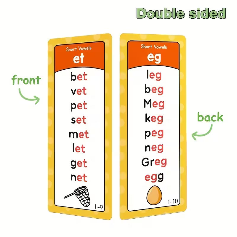 600+ Words Phonics Flash Cards Set-Help Kids Read Confidently