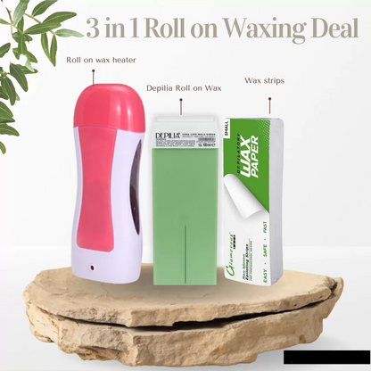 3in1 Roll On Wax Depilatory Machine With Wax Box And Strips (ORIGINAL)