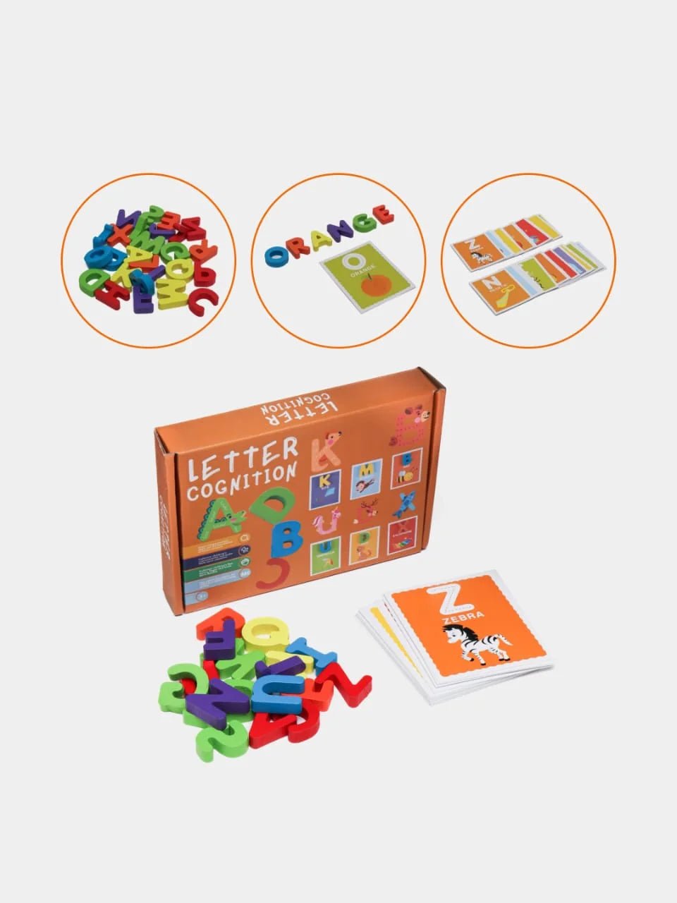 3D Wooden Alphabet Flashcards – Montessori ABC Learning Toy - DAILY DEALS
