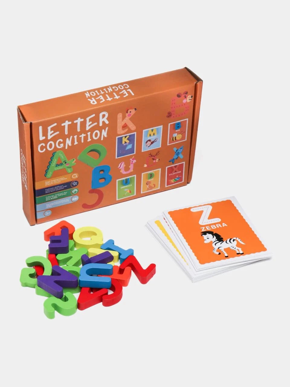3D Wooden Alphabet Flashcards – Montessori ABC Learning Toy - DAILY DEALS