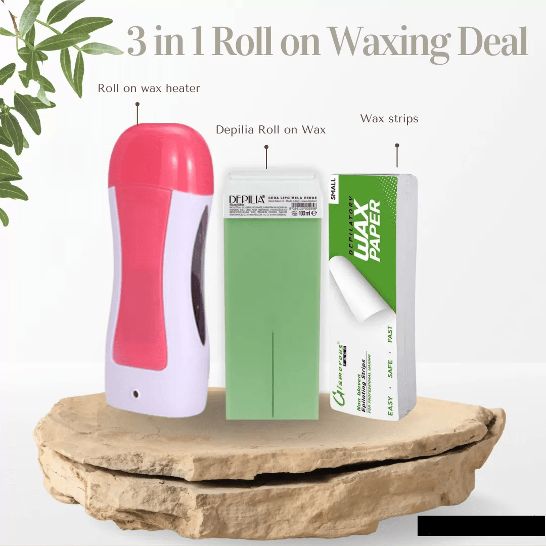 3in1 Roll On Wax Depilatory Machine With Wax Box And Strips (ORIGINAL) - DAILY DEALS