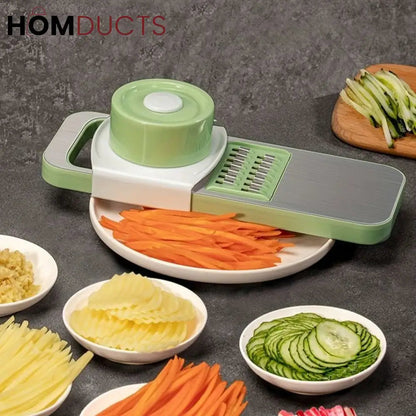 Multifunctional Roller Vegetable Cutter, 5 In 1 Vegetable Slicer And Cutter, Manual Rotary Drum Greator, Hand Roller Type Square Drum Vegetable Cutter with5 Removable Blades For Kitchen