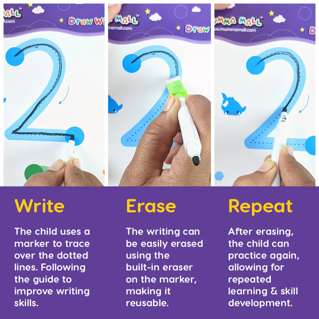 (64 pages) Reusable Magic Tracing Book - Best for Early Education - DAILY DEALS