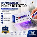 Handheld LED Money Detector | Currency Detector Ultra Violet Torch | Fake Note Checker | Portable UV Counterfeit Detection Light