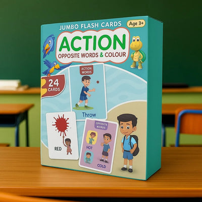 Actions, Opposite Words & Colors – Big 24 Flash Cards Set