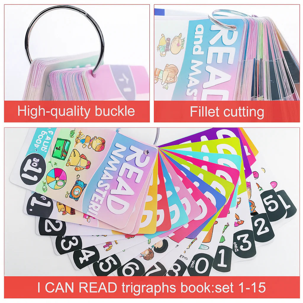 Reuseable Read & Master 67 Phonics Flash Cards - FREE DELIVERY