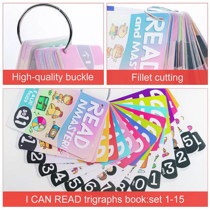 Reuseable Read & Master 67 Phonics Flash Cards - FREE DELIVERY