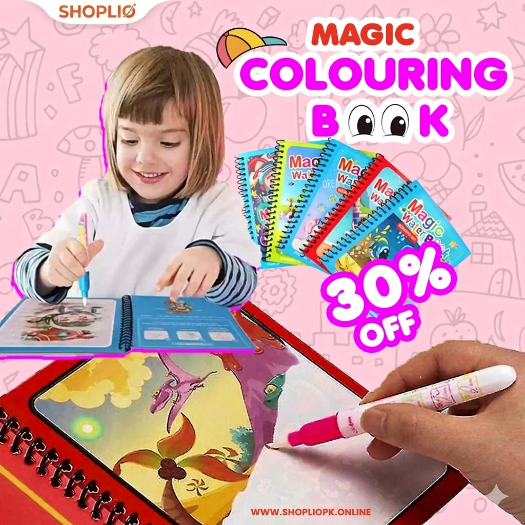 BUY 1 GET 1 FREE Reusable™️ 8 pages Magic Water Painting & Drawing Board Book + Doodle pen
