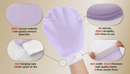 Exfoliating Shower Brush Glove for Luxurious Bath-Time