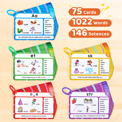 Reuseable Read & Master 67 Phonics Flash Cards