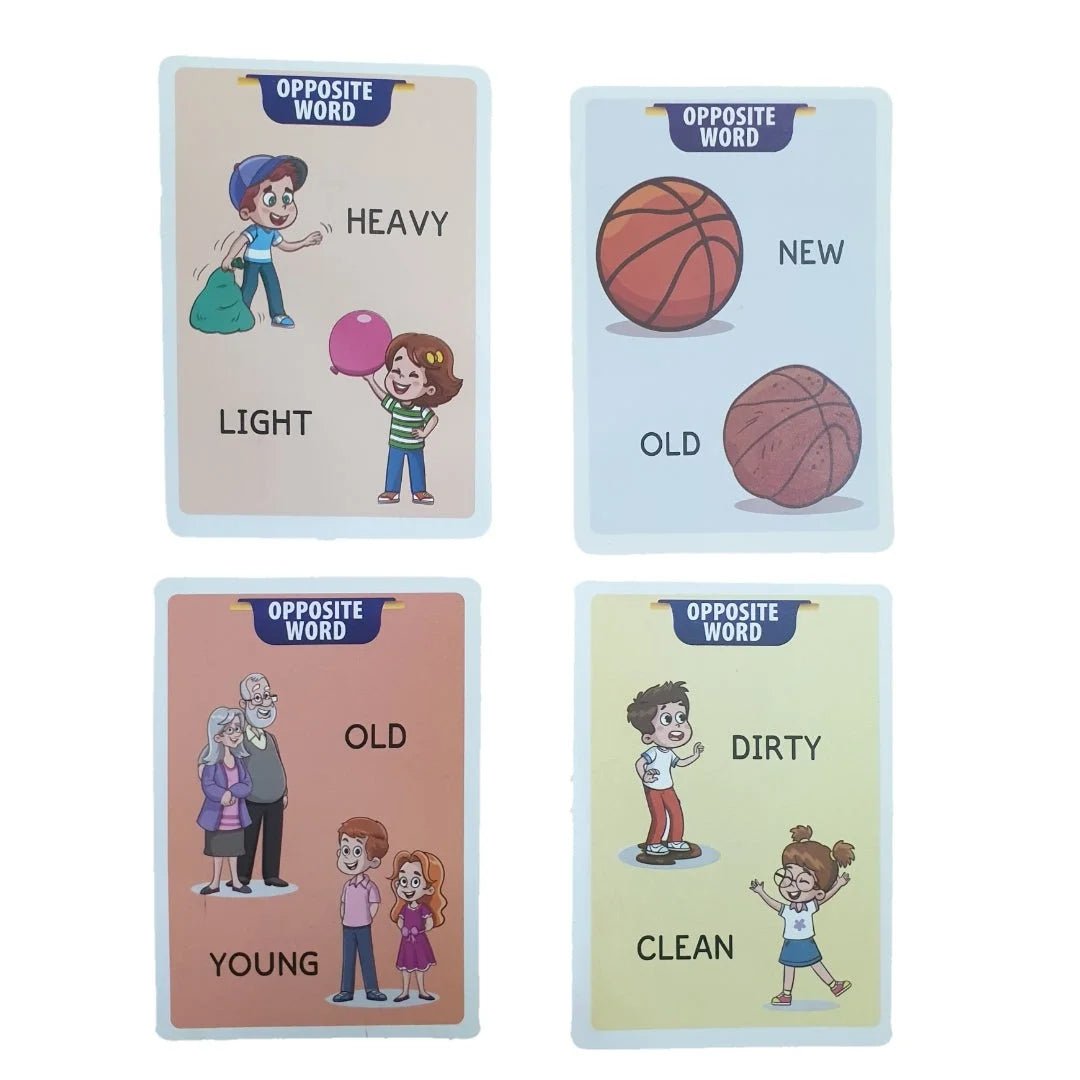 Actions, Opposite Words & Colors – Big 24 Flash Cards Set - DAILY DEALS