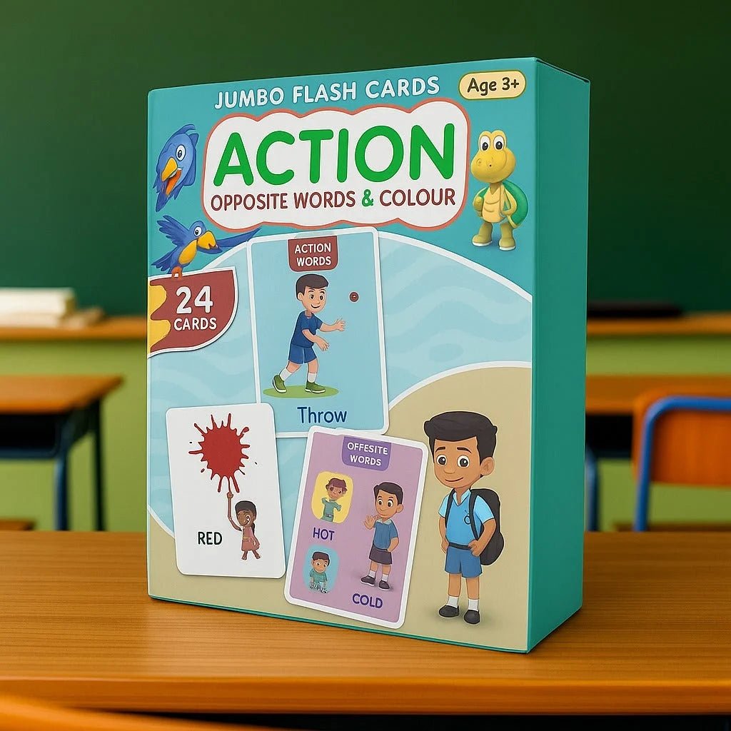 Actions, Opposite Words & Colors – Big 24 Flash Cards Set - DAILY DEALS