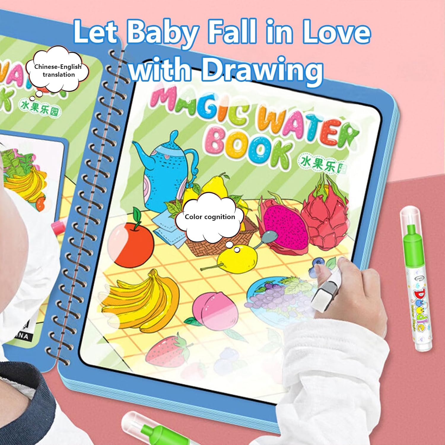 BUY 1 GET 1 FREE Reusable™️ 8 pages Magic Water Painting & Drawing Board Book + Doodle pen - DAILY DEALS