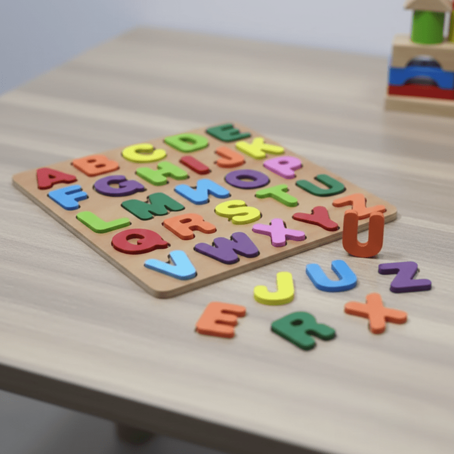 Colorful Wooden ABC Alphabet Learning Board for Kids - DAILY DEALS