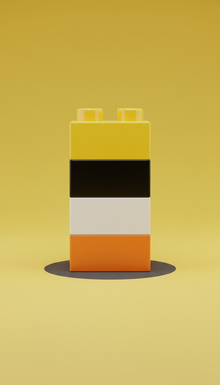 Stacking Blocks in Bold Yellow