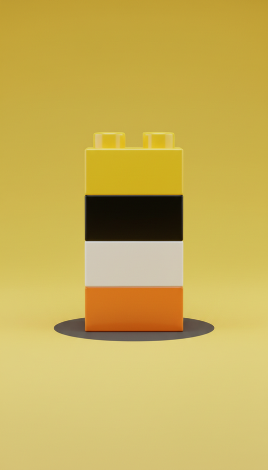 Stacking Blocks in Bold Yellow