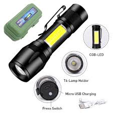 USB Rechargeable LED Flashlight –