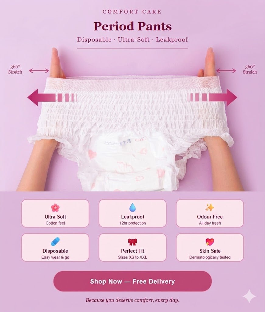 Ezi - Pants Sanitary Pants - Protection upto 12 hours - DAILY DEALS