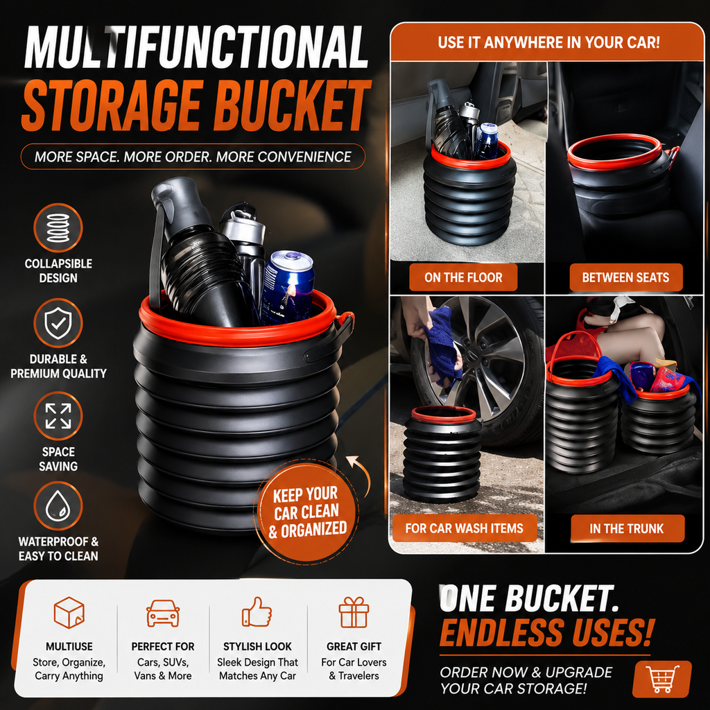 Multifunctional Collapsible Storage Bucket