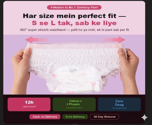 Ezi-Pants Sanitary Pants - Protection upto 12 hours