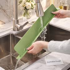 Kitchen Sink Water Splash Guard Blocking Plate Durable Strong Adhesion Easy To Use Compact Practical Choice For Preventing Splashing While Washing