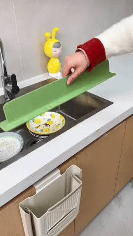 Kitchen Sink Water Splash Guard Blocking Plate Durable Strong Adhesion Easy To Use Compact Practical Choice For Preventing Splashing While Washing
