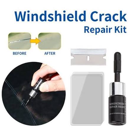 Windshield Crack Repair Kit Pack Of 2 Easy To Use Durable Reliable Practical Choice For Fixing Minor Cracks And Chips At Home