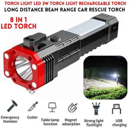 Multifunctional Flashlight- Window Hammer – Emergency Escape Tool