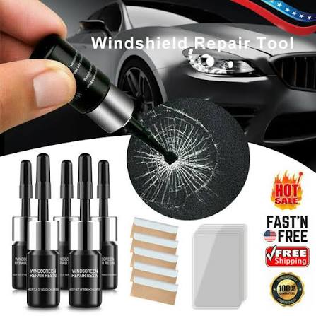Windshield Crack Repair Kit Pack Of 2 Easy To Use Durable Reliable Practical Choice For Fixing Minor Cracks And Chips At Home