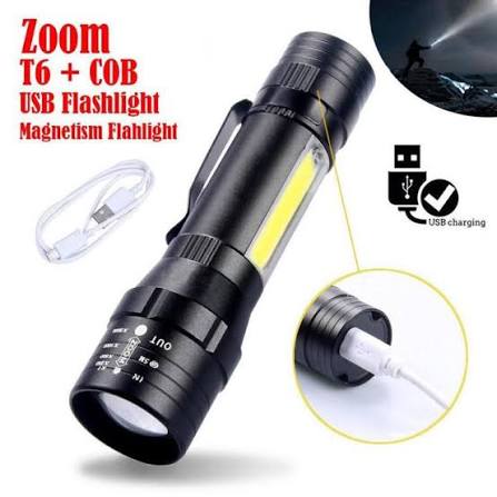 USB Rechargeable LED Flashlight –
