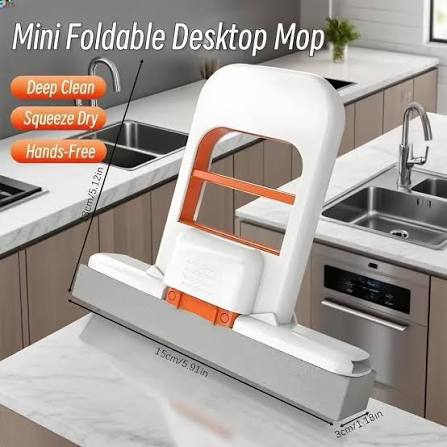 Mini Foldable Desktop Mop – Deep Cleaning Made Easy!