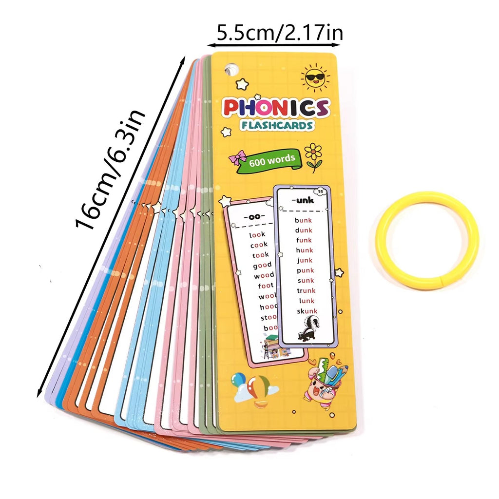 600+ Words Phonics Flash Cards Set-Help Kids Read Confidently