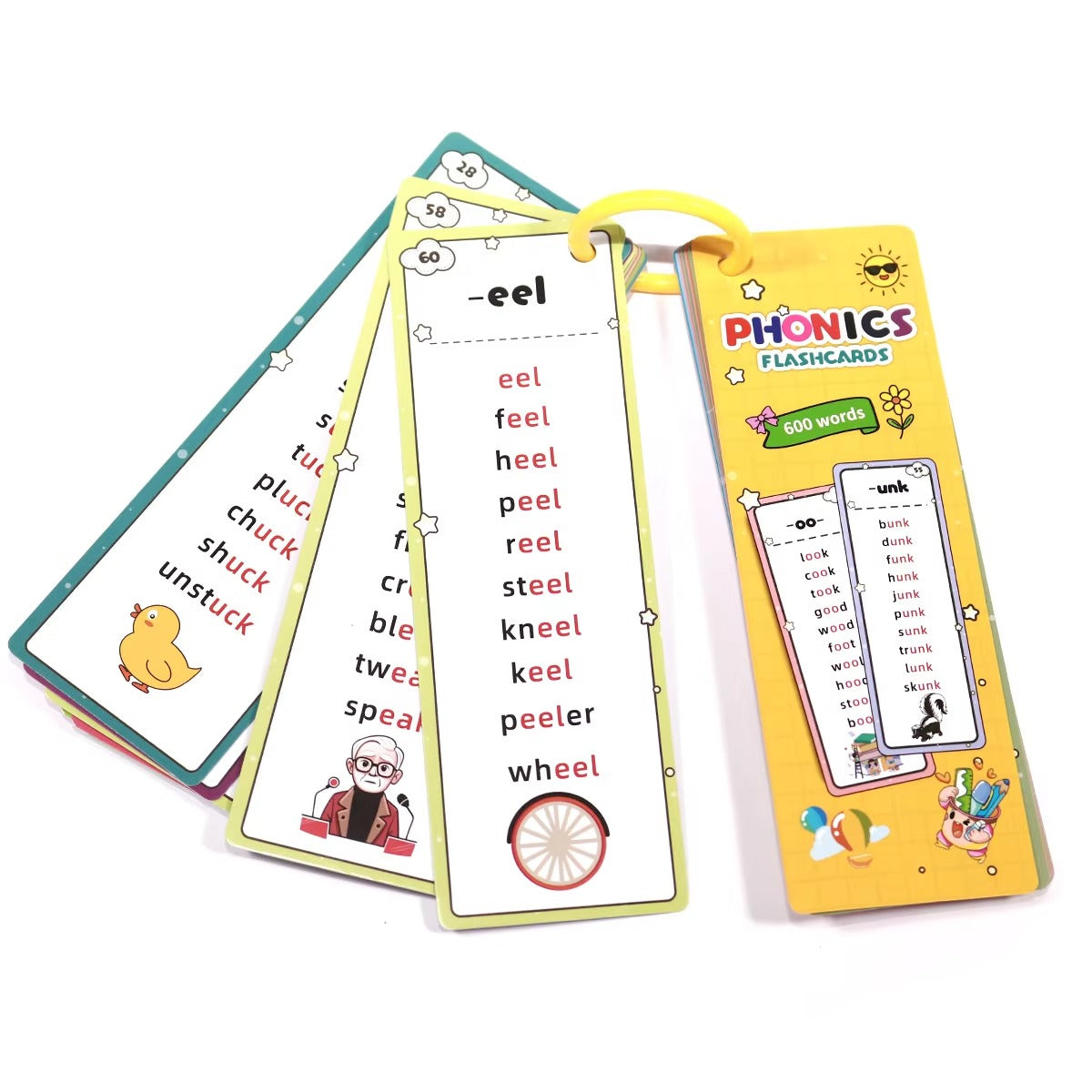 600+ Words Phonics Flash Cards Set-Help Kids Read Confidently