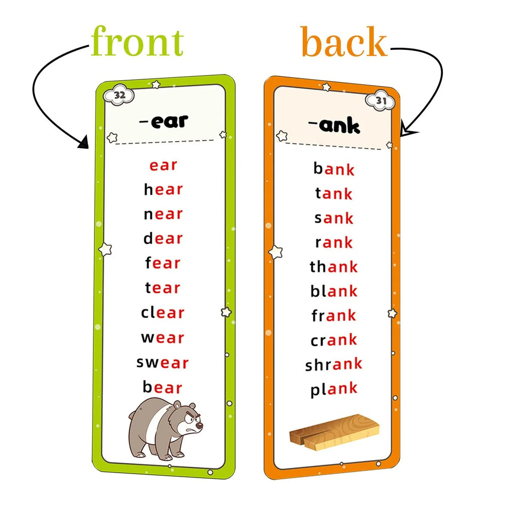 600+ Words Phonics Flash Cards Set-Help Kids Read Confidently