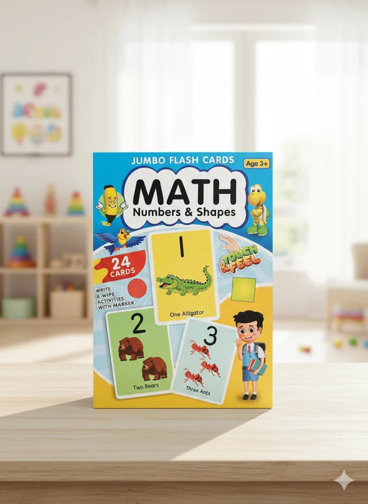 Jumbo Flash Cards – Math Numbers & Shapes - DAILY DEALS
