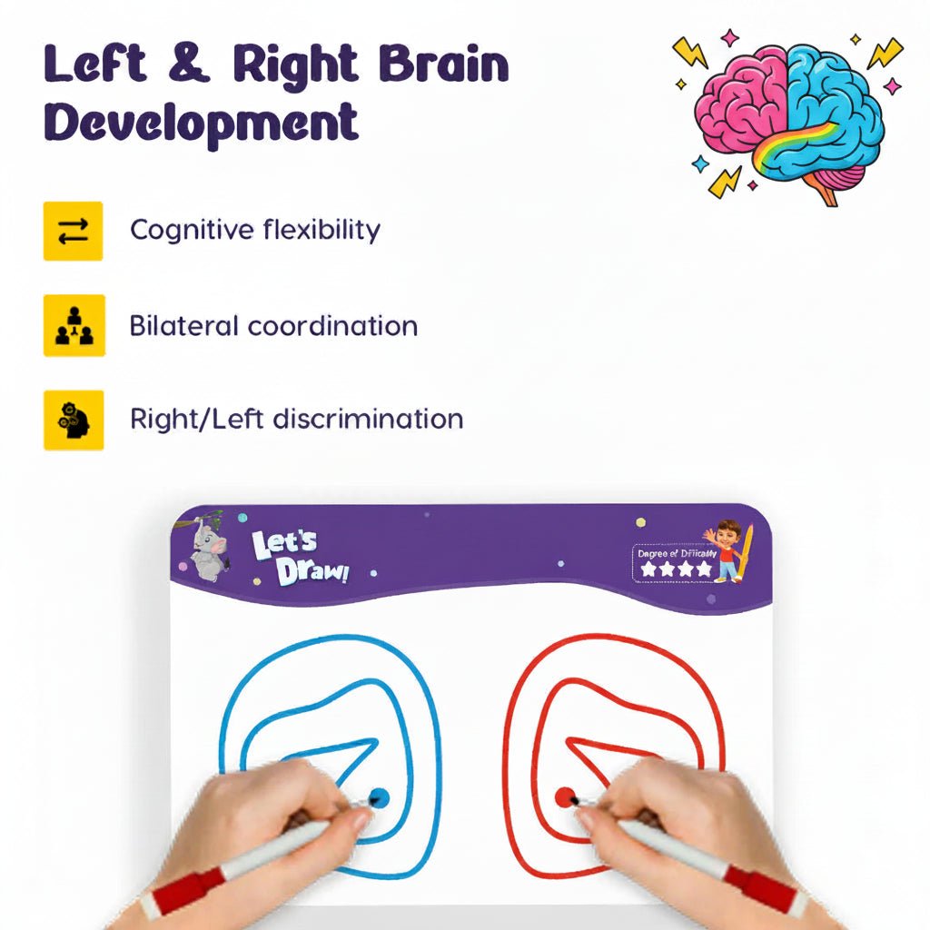 Left & Right Brain Activity cards – Build Focus, Creativity & Hand Coordination for Kids - DAILY DEALS