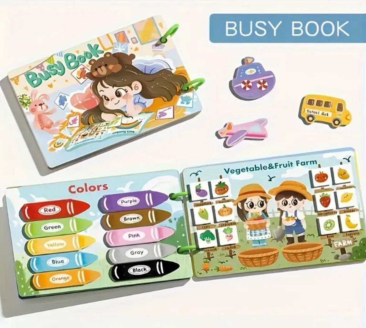 Montessori Busy Book for Toddlers – 12 Theme Learning Toy - DAILY DEALS