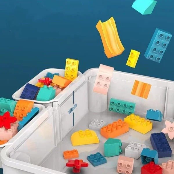 Multi - Functional Kids Building Blocks Table & Chair Set - DAILY DEALS