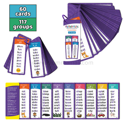 Reuseable 67 Phonics Flash Cards - Help Kids Read Confidently 🚀