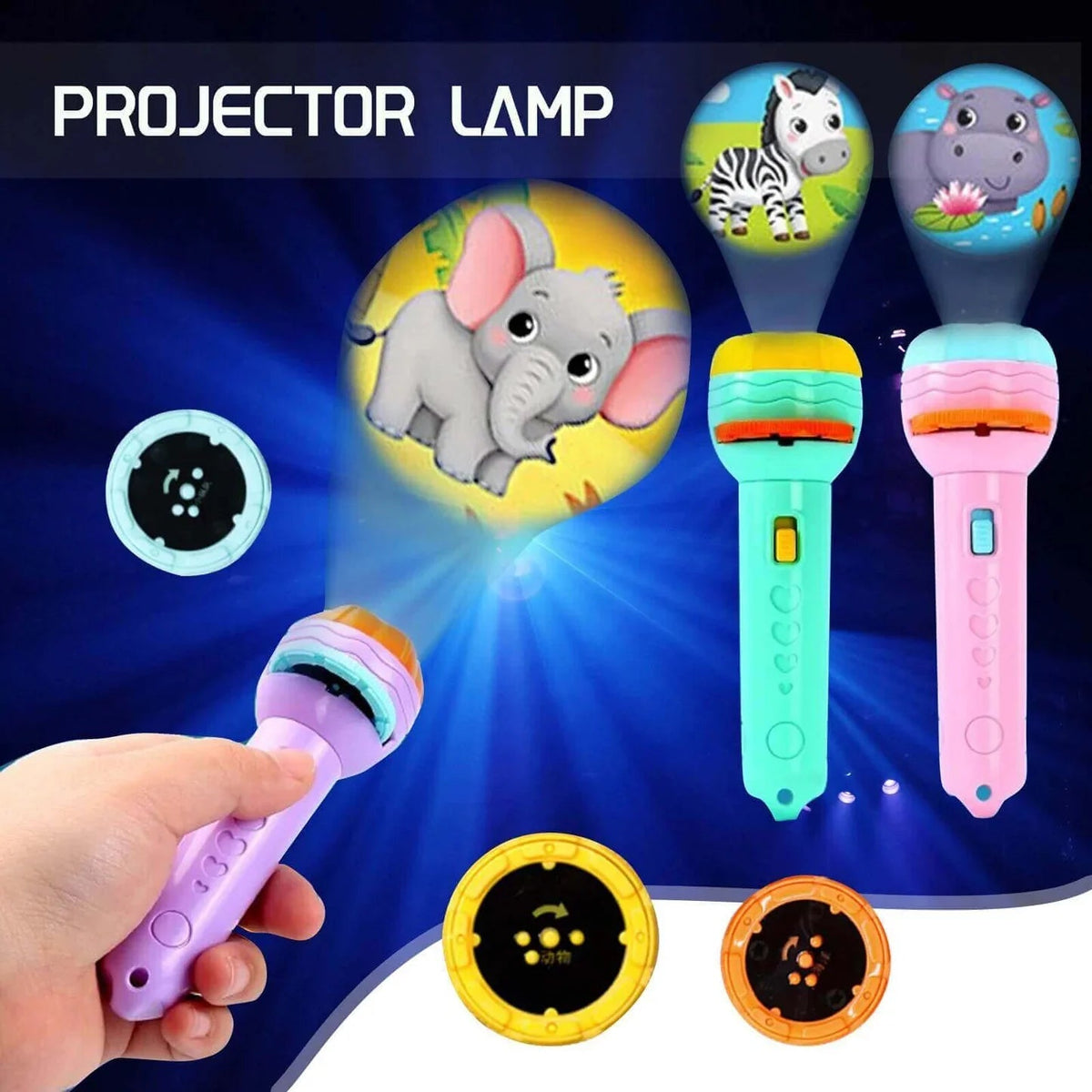 Projection Flashlight for Kids (3 Discs) - DAILY DEALS