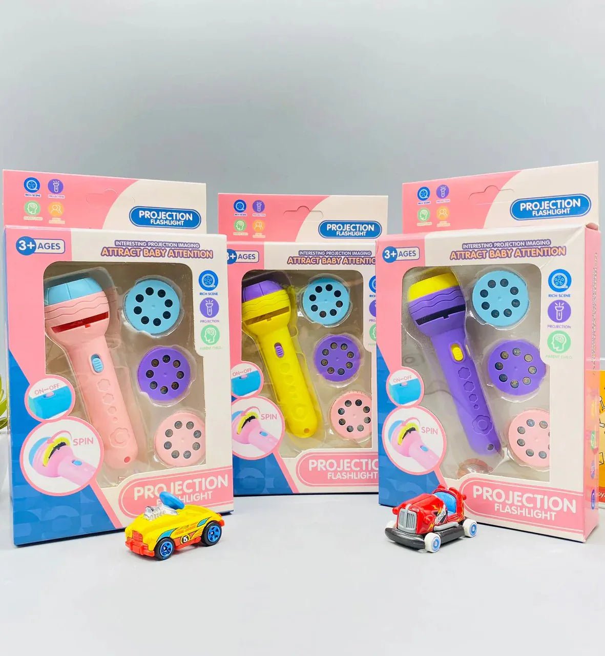 Projection Flashlight for Kids (3 Discs) - DAILY DEALS