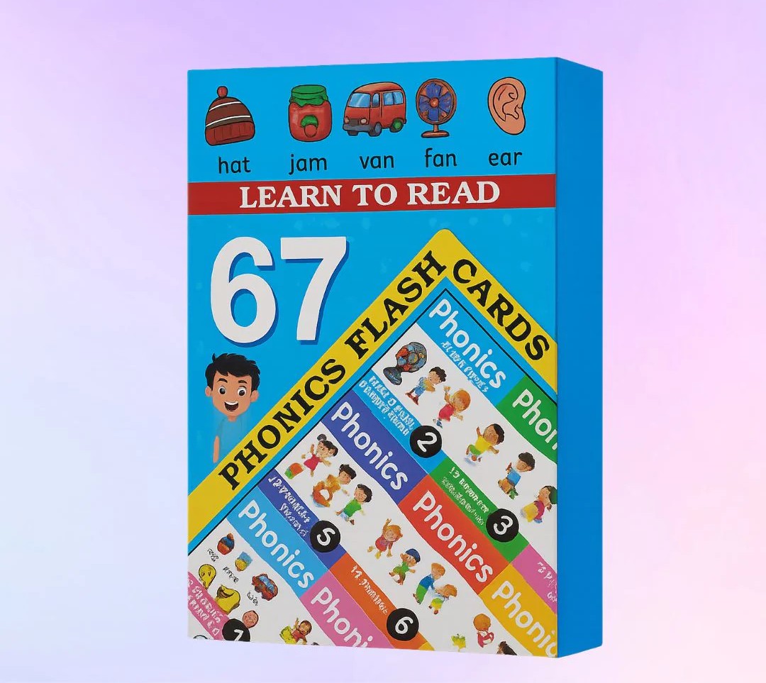 Reuseable Read & Master 67 Phonics Flash Cards - FREE DELIVERY