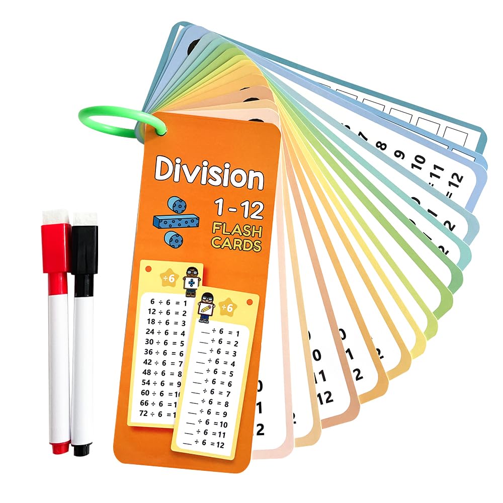 Set of 4 Reusable Kids Math Flash Cards – with 2 Wipe Markers | Fun & Educational in one - DAILY DEALS