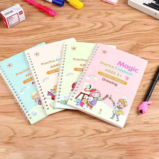 (Set of 4) Sank Magic Book for Kids (1 pen 10 refills 1 grip) - DAILY DEALS