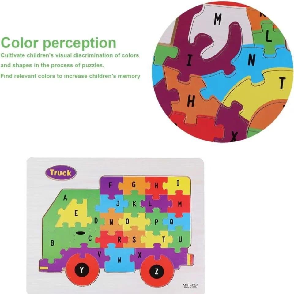 Wooden Alphabet Learning Puzzle Board – Kids Educational Toy - DAILY DEALS