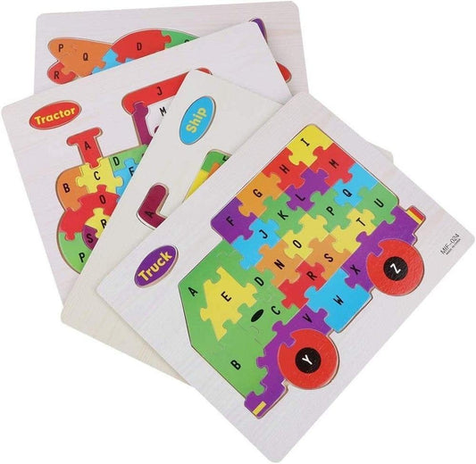 Wooden Alphabet Learning Puzzle Board – Kids Educational Toy - DAILY DEALS