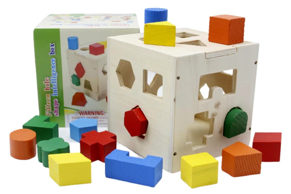 Wooden Geometric Shape Sorting Box for Kids - DAILY DEALS